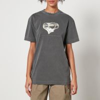 alexander wang logo-print cotton-jersey t-shirt - xs