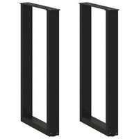 patas de mesa de centro forma u 2 uds  patas para mesa acero negro 50x90-91 cm cfw377926