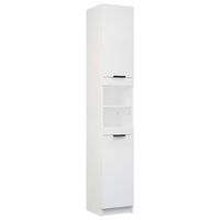 armario de bano  mueble bano madera contrachapada blanco 32x34x1885 cm