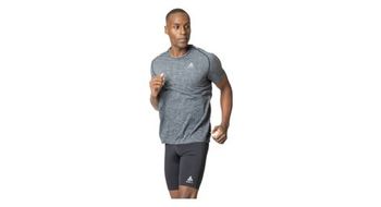 Camiseta de manga corta sin costuras odlo  strong essential   strong gris