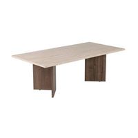 mesa baja de madera sabin - 119 x 60 x 40 cm - travertino