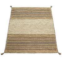 alfombra tejida a mano kilian beige 80x150 cm