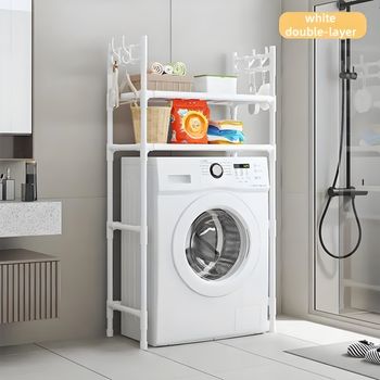 HotRed | Estanterías para lavadora (opcional para 2ª y 3ª planta) – Estanterías de almacenamiento que ahorran espacio para baño y balcón. Adecuado para detergente para ropa/detergente/ropa doblada