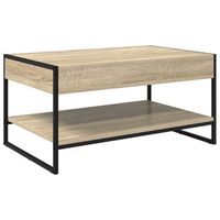 mesa de cafe  mesa de centro sonoma 80 x 50 x 40 cm madera contrachapada