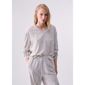 Liu Jo Jersey Sudadera en terciopelo crinkle para mujer