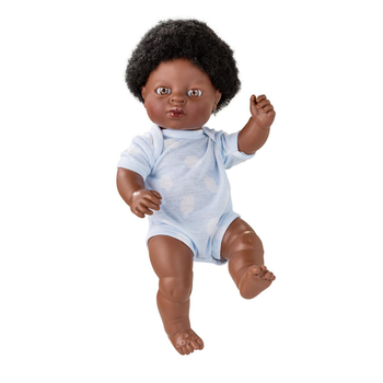 Berjuan - Muñeco Newborn 38 Cm Niño Africano Con Ropa Ref: 17058-18 38