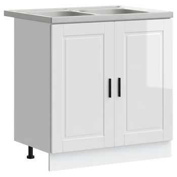 Mueble Bajo Para Fregadero Porto 2 Uds. 80 X 46 X 81,5 Cm Vidaxl