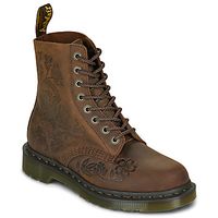 dr martens botines 1460 pascal emboss floral dark brown crazy horse para mujer