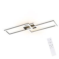 nettlife plafon led regulable de diseno moderno lampara de techo 56w color negro