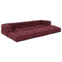 unidad de sofa modular tela castano 210 x 70 x 56 cm vidaxl