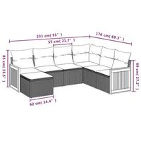 conjunto de comedor de jardin incluye cojines conjunto de 7 piezas