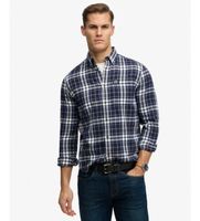 superdry para hombre m4011047a camisa lumberjack azul xxl casual algodon manga larga