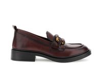 mocasines de piel con accesorio de banda bordeaux 36