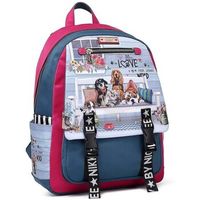 nikky by nicole lee bolso mochila con solapa de nylon one happy family para mujer