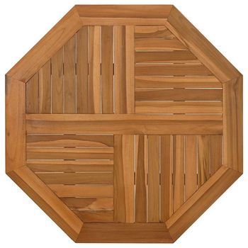 Tablero De Mesa Octogonal De Madera Maciza De Teca 80x80x2,5 Cm Vidaxl