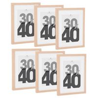 juego de 6 marcos para fotos de 30x40cm color natural 332x36x432cm wellhome