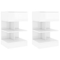 mesitas de noche 2 unidades blanco brillo 40x35x65 cm vidaxl