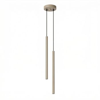Lámpara colgantes taupe acero alt. 118 cm