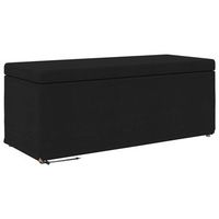 taburete negro 101 x 41 x 40 cm tela y madera ingenieria vidaxl
