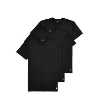 Polo Ralph Lauren para hombre. 714830304014 Pack de tres camisetas interiores negro (XL), Homewear, Algodón, Manga corta