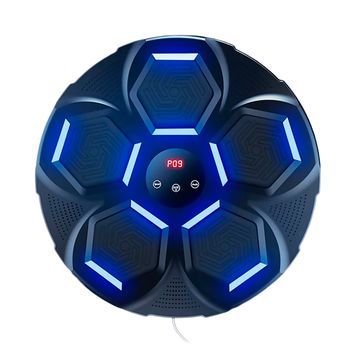 Máquina De Boxeo Músical Con Bluetooth, Luces Y Batería De Larga Duración. Con 9 Modos De Uso Y 18 Niveles De Velocidad. 40x6x40 Cm. Color: Negro