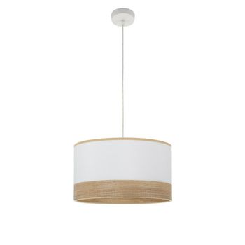 FABRILAMP Colgante Olga 1xe27 Blanco/blanco-mad.clara Regx40x40 Cm