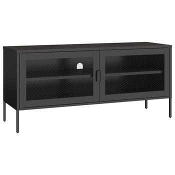 Mueble Tv En Metal 120cm Negro Tom