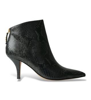 Twinset para mujer. 262TGT072 Botines efecto serpiente negro (38), Piel, 5 a 8cm, Cremallera, Casual