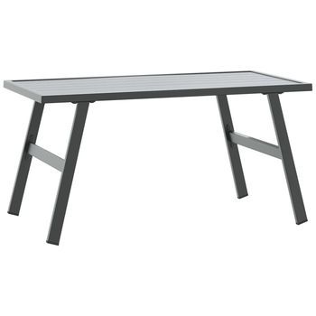 Mesa De Jardín ，mesa Auxiliar，mesita De Centro Acero Recubrimiento En Polvo Negro 90x45x35 Cm