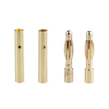 5 Pares 2 mm Conector de bala de motor sin escobillas chapado en oro enchufe de plátano de cobre para ESC batería