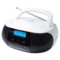radio cd sunstech crusm400wt 2w rms usb mp3 fm pll portatil blanca