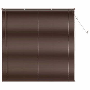Persiana Veneciana Marrón Oscuro Con Patrón 150 X 130 Cm 25 Mm Vidaxl