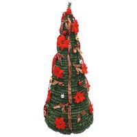 arbol de navidad klack popup 180 cm r plegable verde con decoraciones  montaje rapido y facil almacenaje