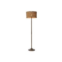 lampara pie metal fibra 41x41x156 marron