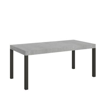 Mesa Extensible 90x200/460 Cm Everyday Cemento Estructura Antracita
