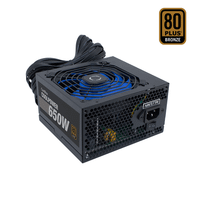 fuente alimentacion 650w coolbox coolbox fuente de alimentacion atx coolpower 650w 80bronze 115v-230v 80 plus bronze negro