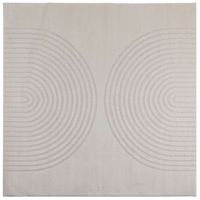 alfombras de area cuadrado galati crema 240 x 240 cm poliester