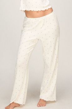 Hunkemöller Pantalones de pijama Loose Pointelle Blanco