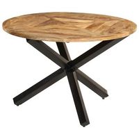 mesa de comedor madera maciza de mango sin tratar o110x75 cm vidaxl