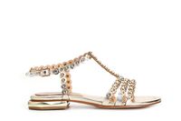 sandalia t con pedreria light gold