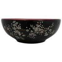 lavabo sobre encimera redondo ceramica rojo y negro r41x14 cm vidaxl