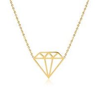 cadena de diamantes de acero inoxidable chapado en oro