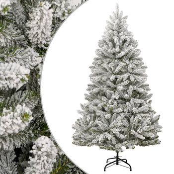 Árbol De Navidad Artificial Con Bisagras Y Nieve Flocada 270 Cm Vidaxl
