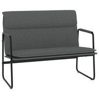 banco de tela gris oscuro 100x64x80 cm vidaxl