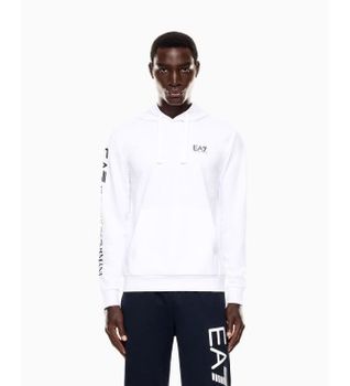 EA7 para hombre. 7M000569_AF13512 Sudadera Logo Series blanco (S), Casual, Algodón
