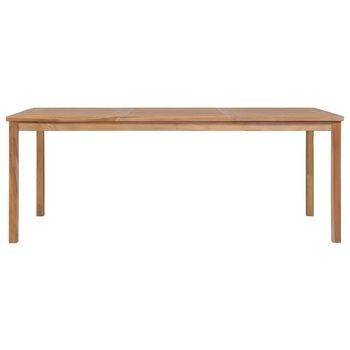 Mesa De Jardín | Mesa De Exterior De Madera Maciza De Teca 200x100x77 Cm