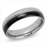 anillo tungsteno ranura brillante grabado laser