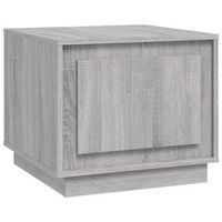 mesa de centro pequena mesa auxiliar 51 x 50 x 44 cm madera de ingenieria gris dec040038