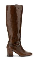 botas de piel naplak con hebilla coffee