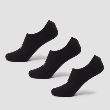 MP Unisex Invisible Socks (3 Pack) - Black - UK 6-8
